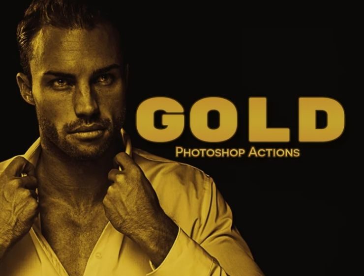 Gold Photoshop Action Effects