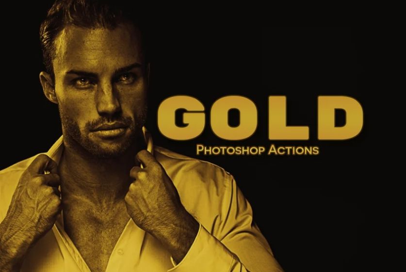 Gold Photoshop Action Effects