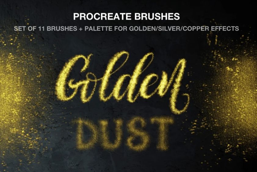 Golden Dust Procreate Brushes