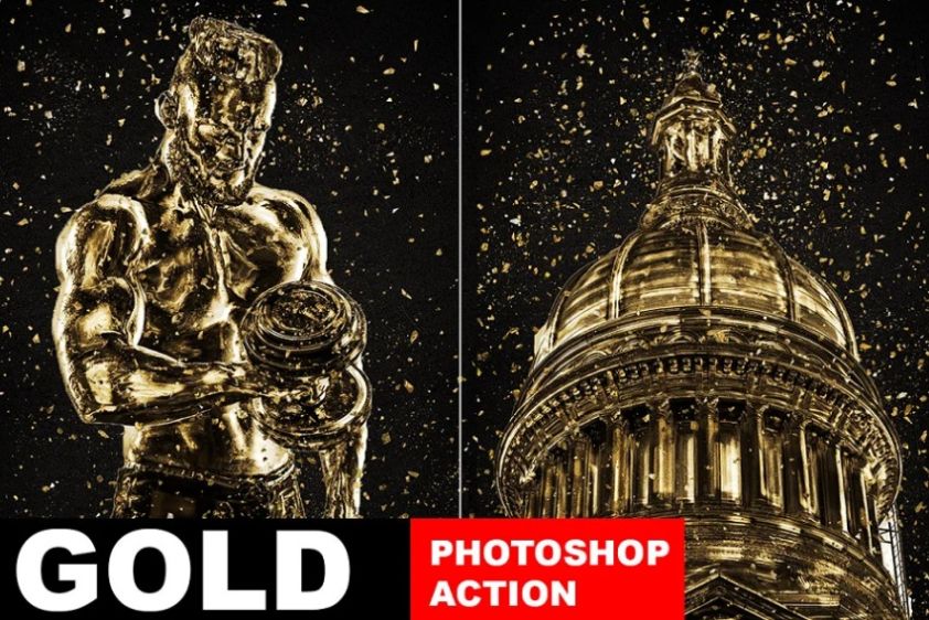 Golden Sparkle Photoshop Actions