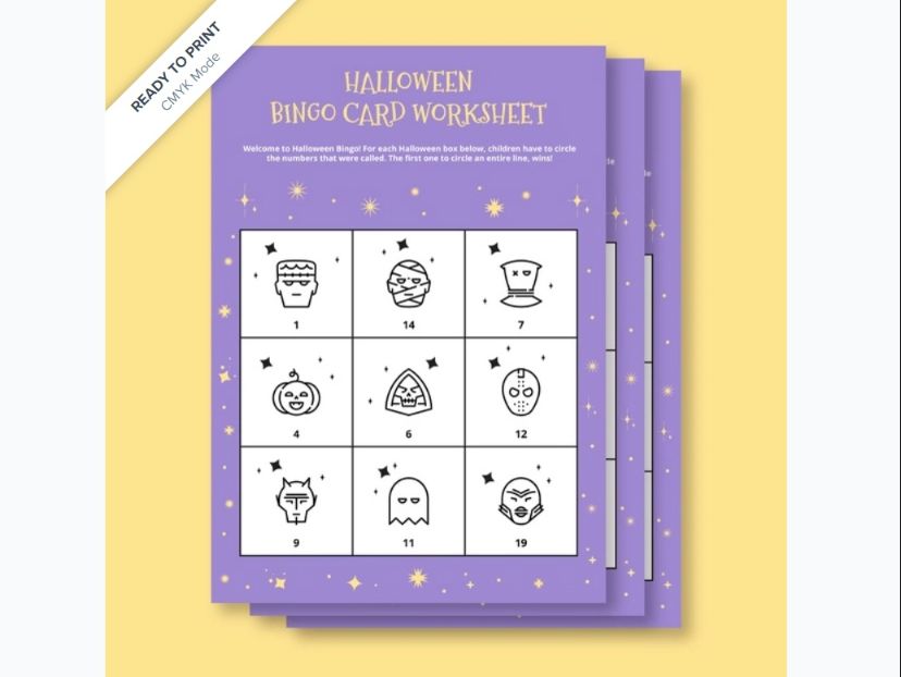 Halloween Bingo Card Design