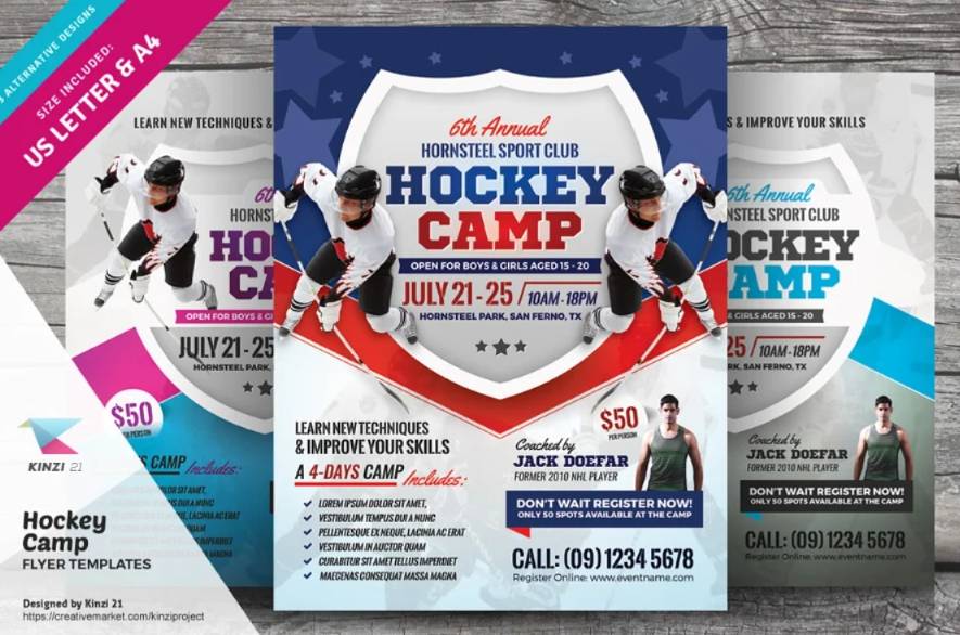 Hockey Camp Flyer Template