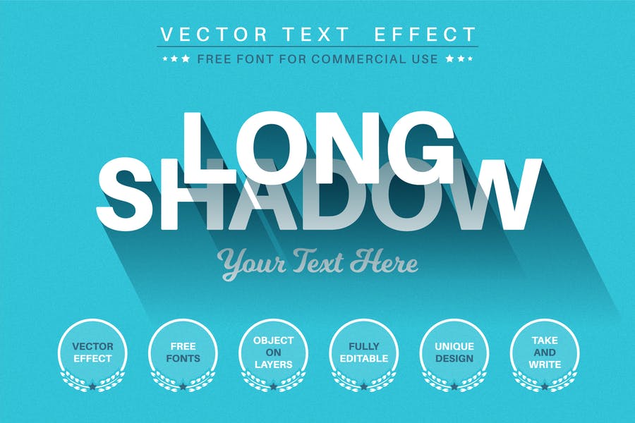 3d long shadow generator photoshop action set download