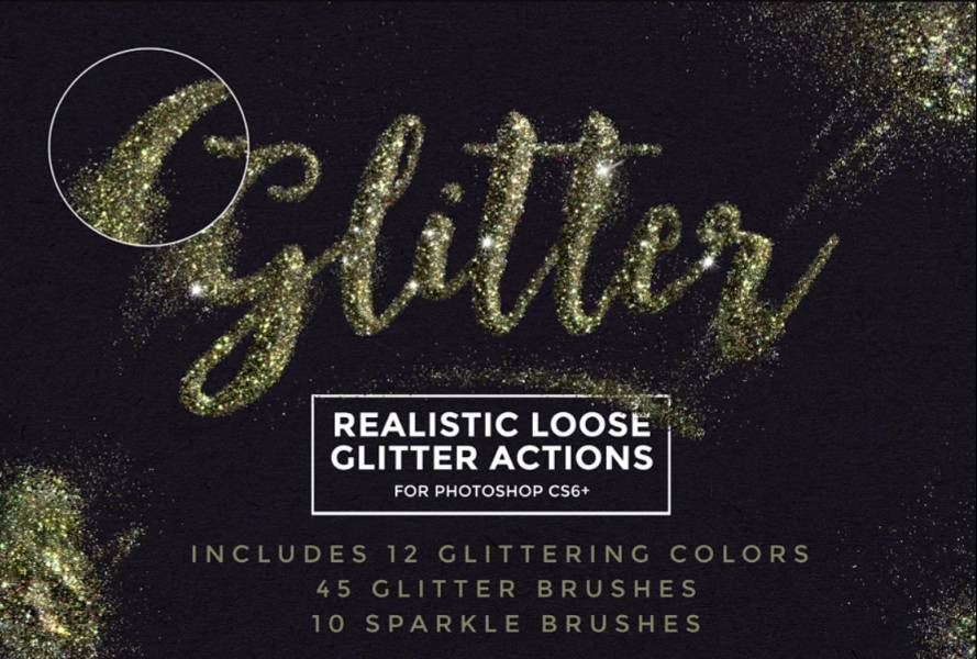 Loose Glitter Typgraphy effects