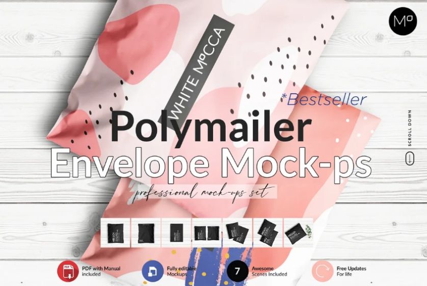 Poly Mailer Mockup PSD