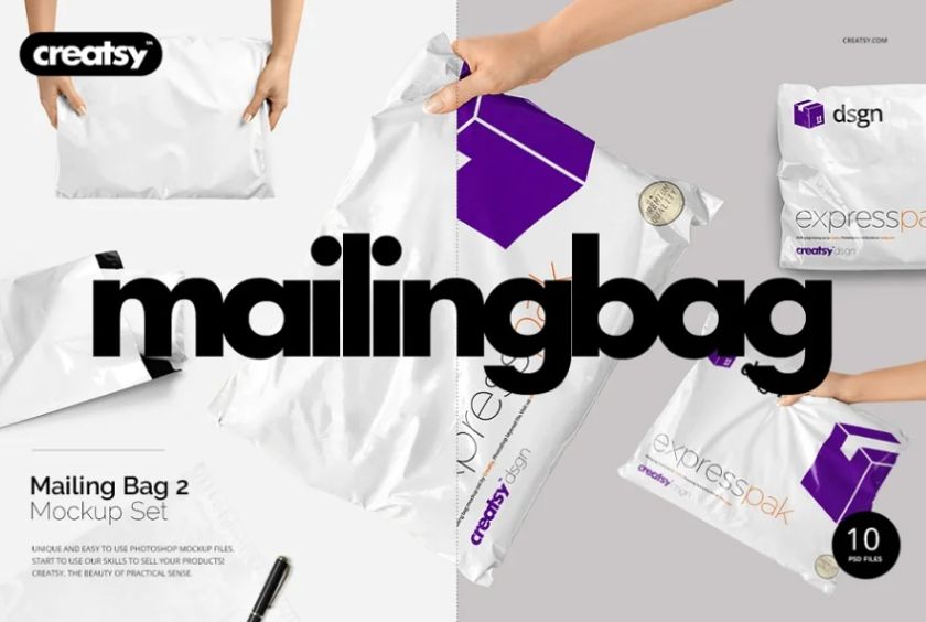 Mailing Bag Mockup PSD