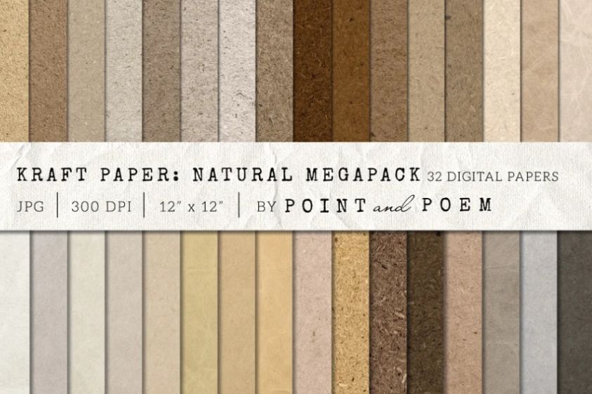 Natural Kraft Papers Pack