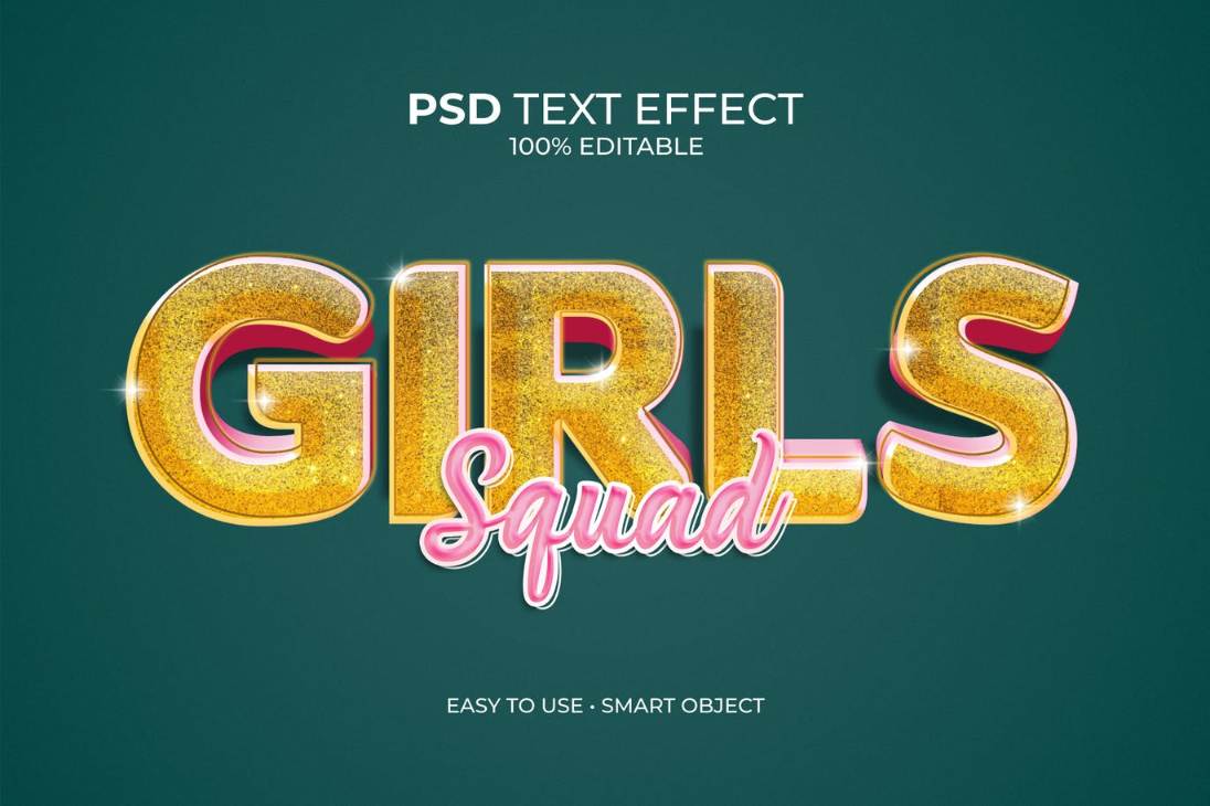 PSD Glitter Text Effect