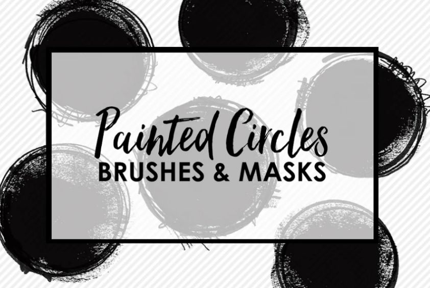 Painted Circle Brushes Set