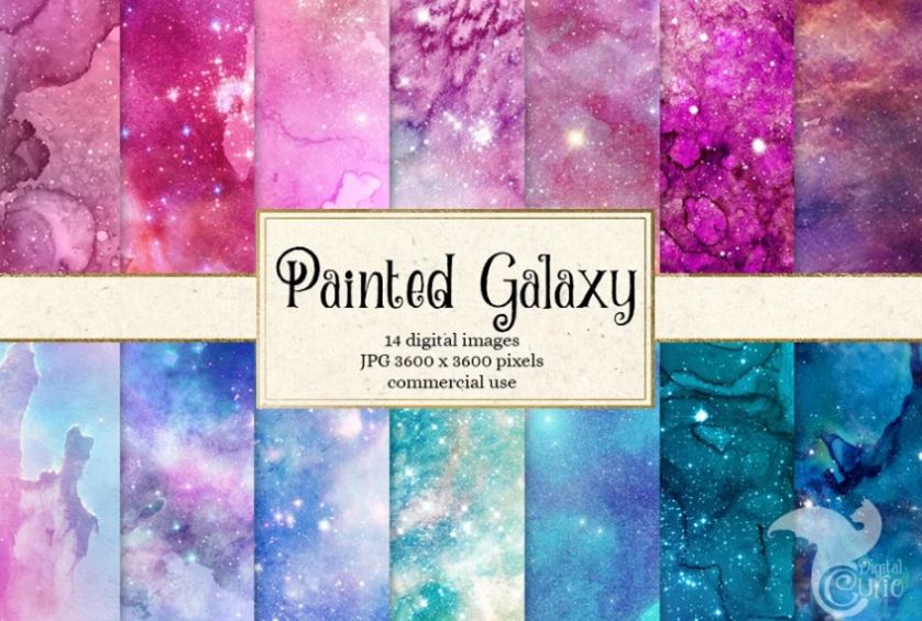 Painted Galaxy Texture Design
