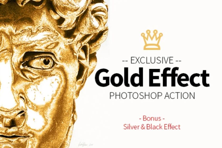 gold text effect photoshop action free download