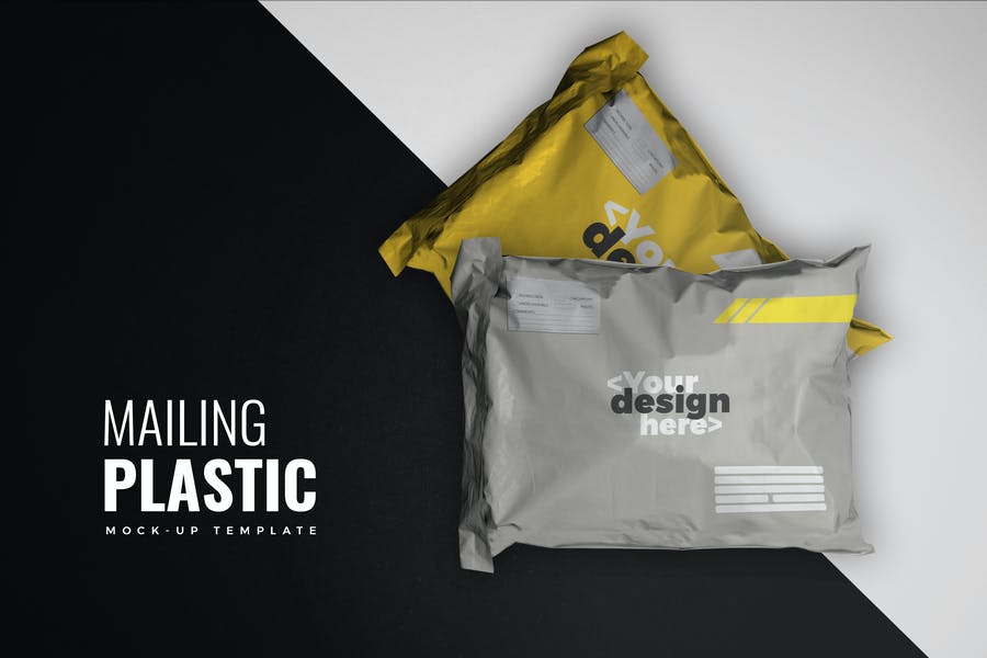 Plastic Mailing Bag Mockup