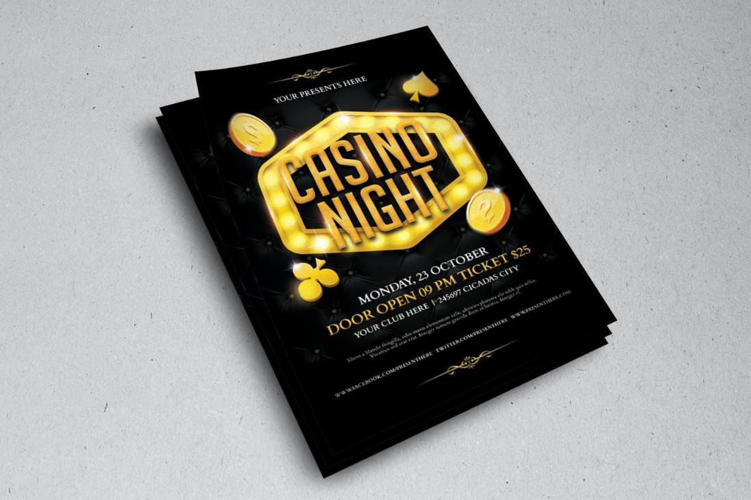 Print Ready Casino Party Flyer