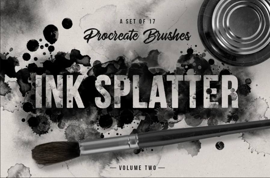 Ink Splatter Brush Designs for Procreate