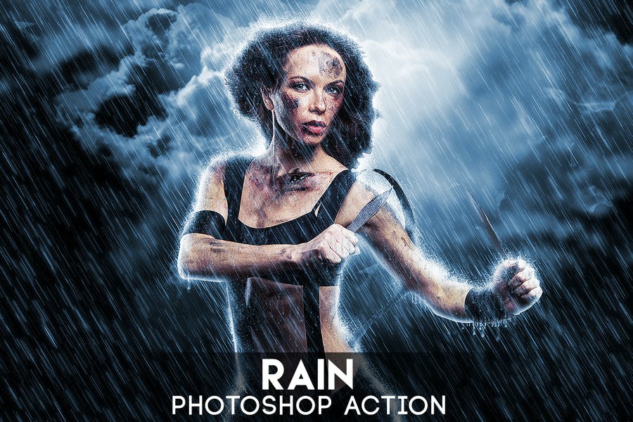 rain photoshop action free download