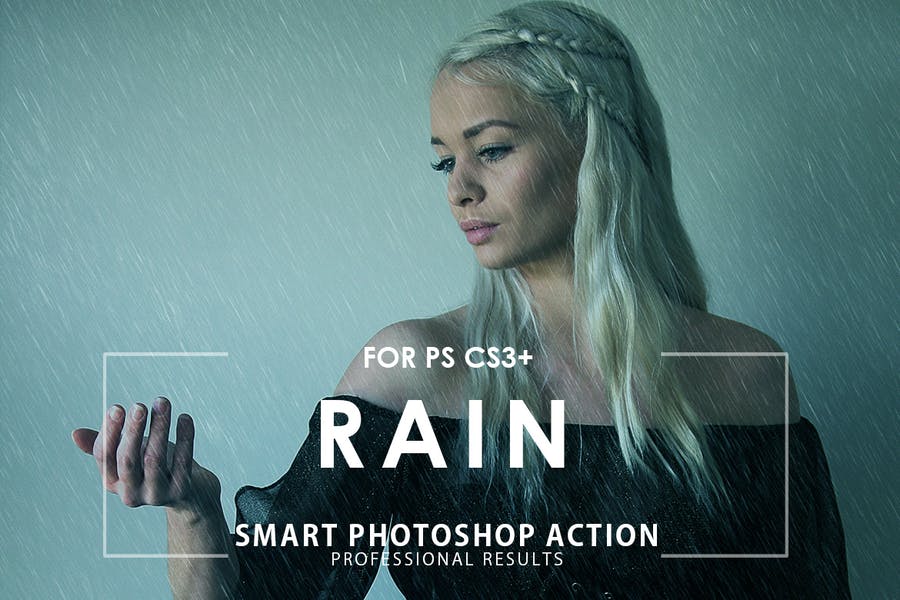 Realistic Rain Splash Action