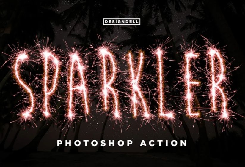 Realistic Sparkler Photo Effect