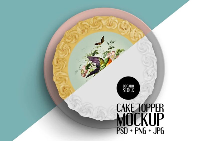 Top View CaKe Topper PSD
