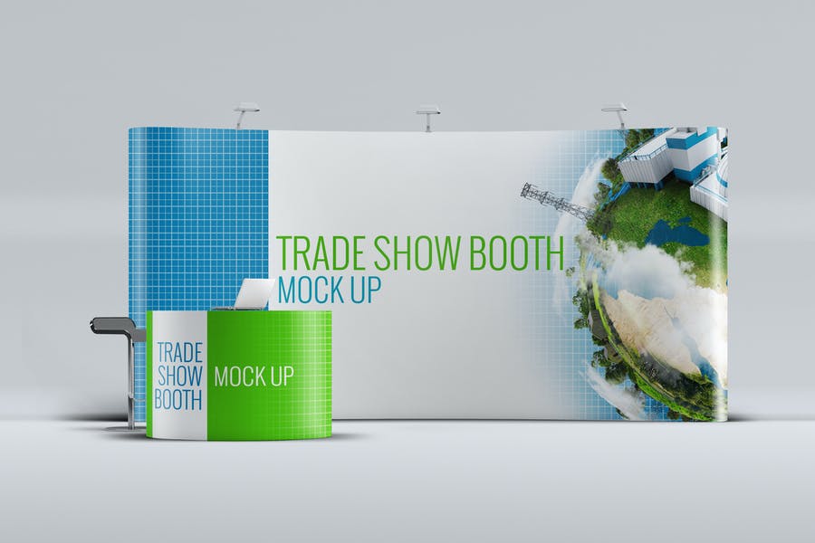 Realistic Trade Show Booth Mockup