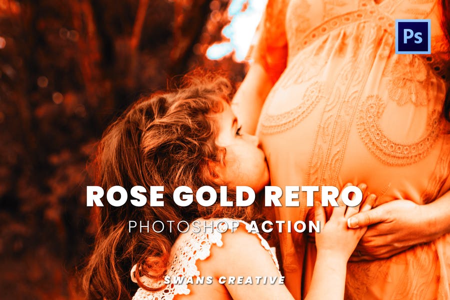 Retro Rose Gold Effect