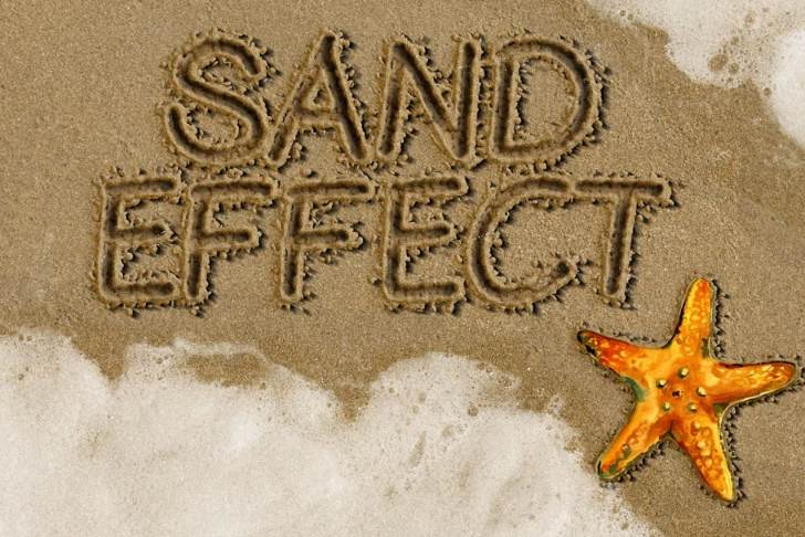 Creative Sand Writing Effect