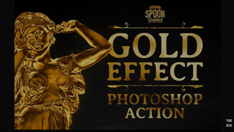 gold effect photoshop action free download