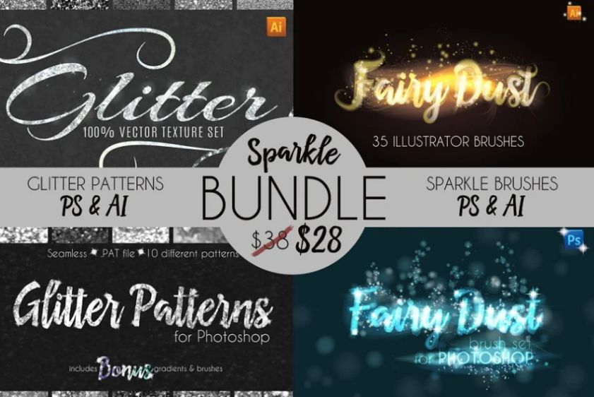 Sparkle and Glitter Brushes Pack