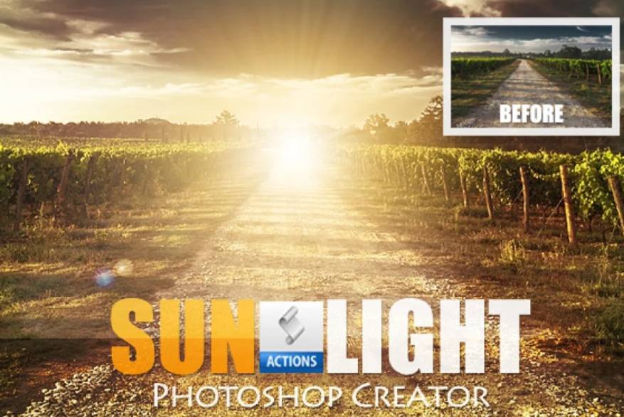 Sunlight Rays Photoshop Effect