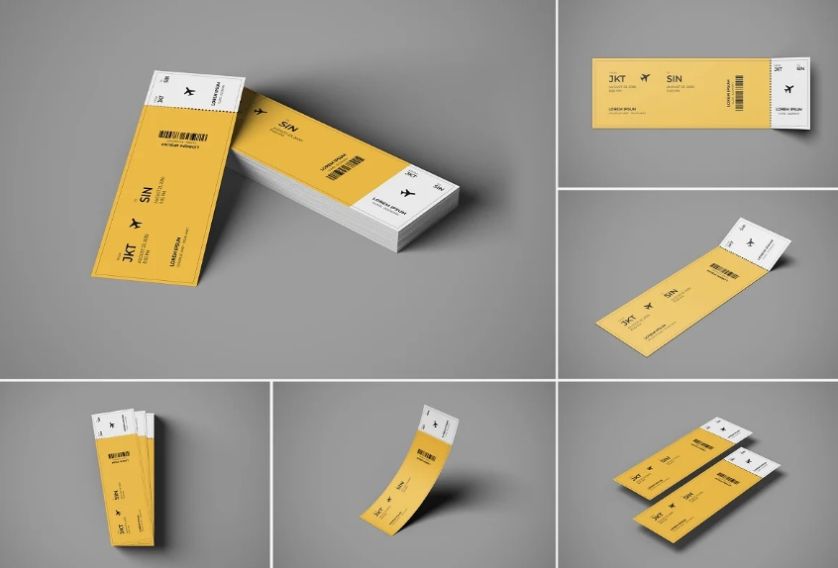 Ticket and Coupons Mockup
