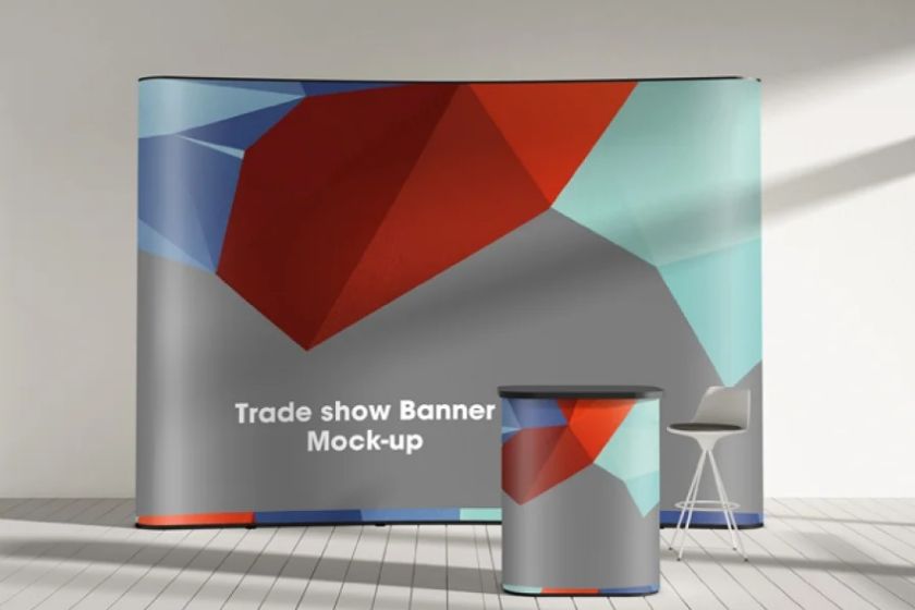 Trade Show Banner Mockup PSD