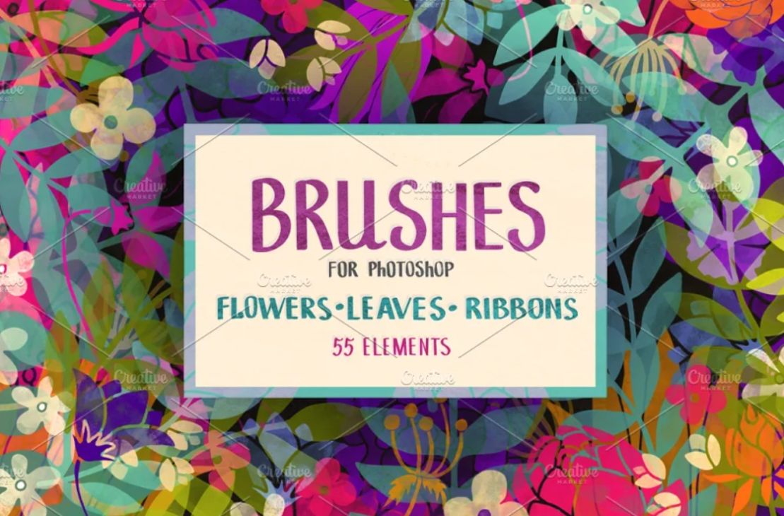 Watercolor Flower Brush Designs