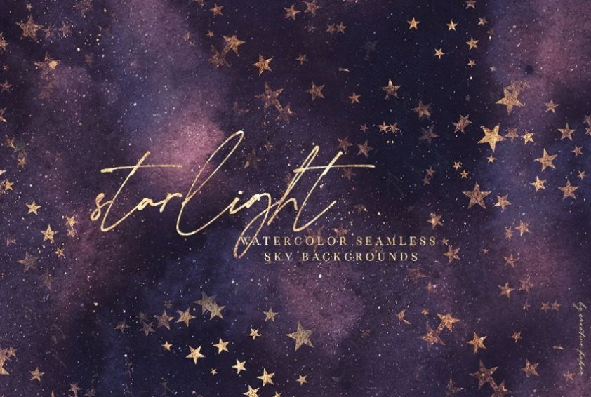 Watercolor Stars and Galaxy Textures