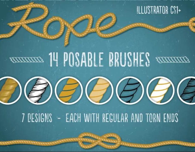 15+ Rope Brushes ABR Procreate Free Download