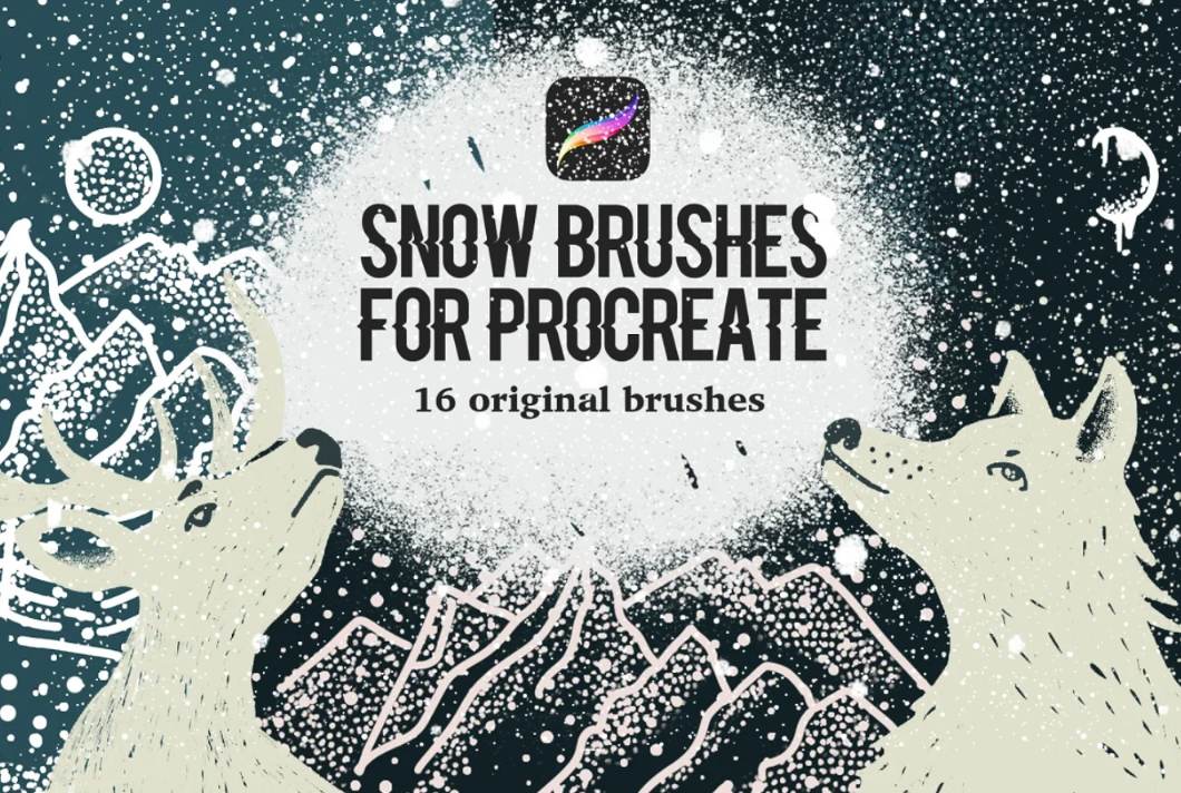 16 Snow Procreate Brush Set
