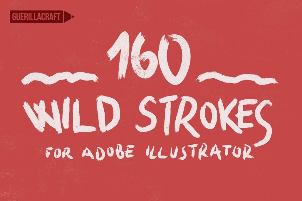 160 wild stroke Illustration Brush Designs