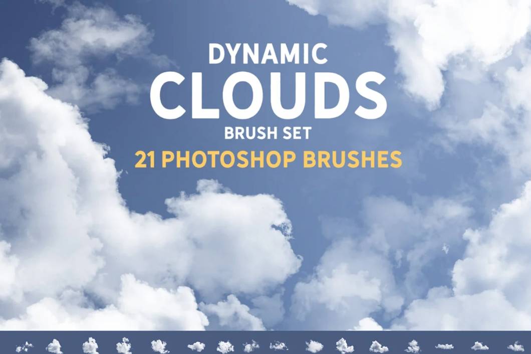 21 Dynamic Cloud Photoshop Brushes