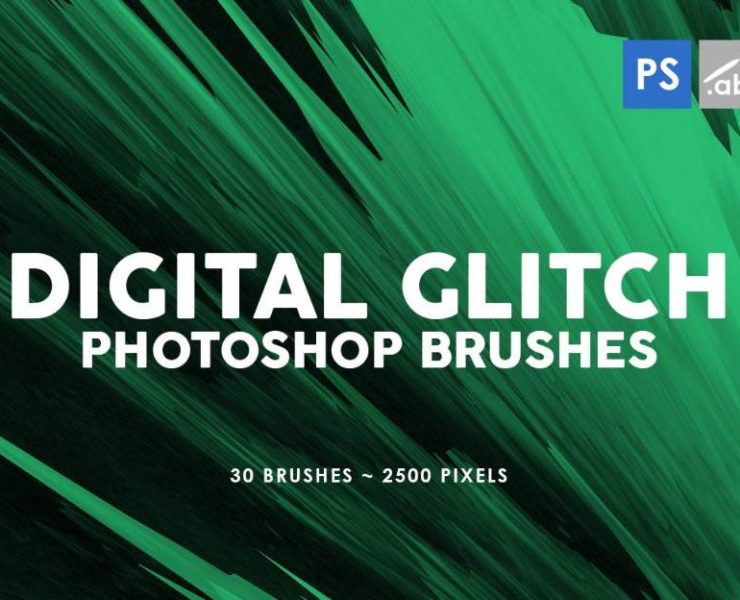 15+ Glitch Brushes ABR Procreate Photoshop Download