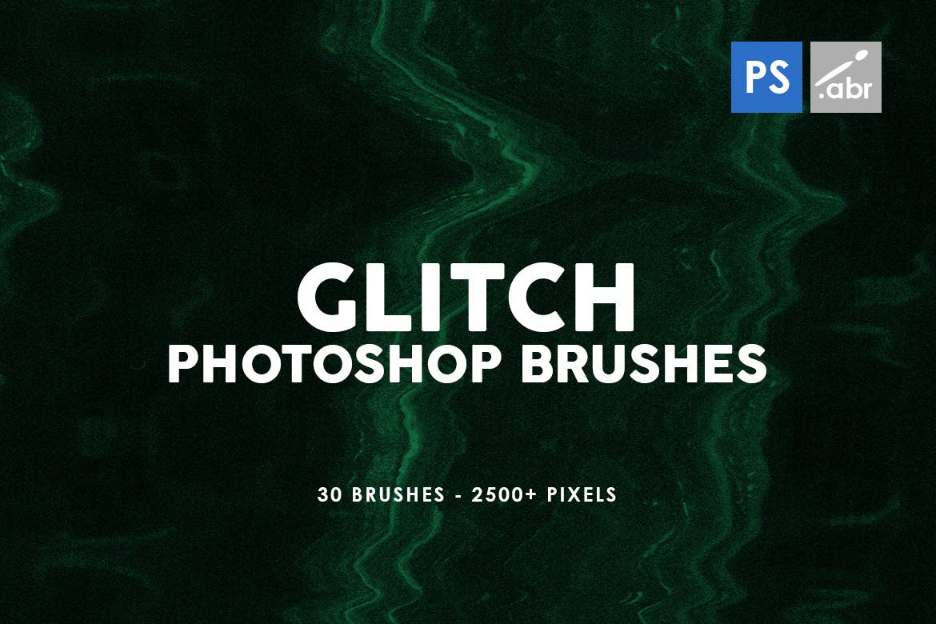 30 Glitch Stamp Brushes