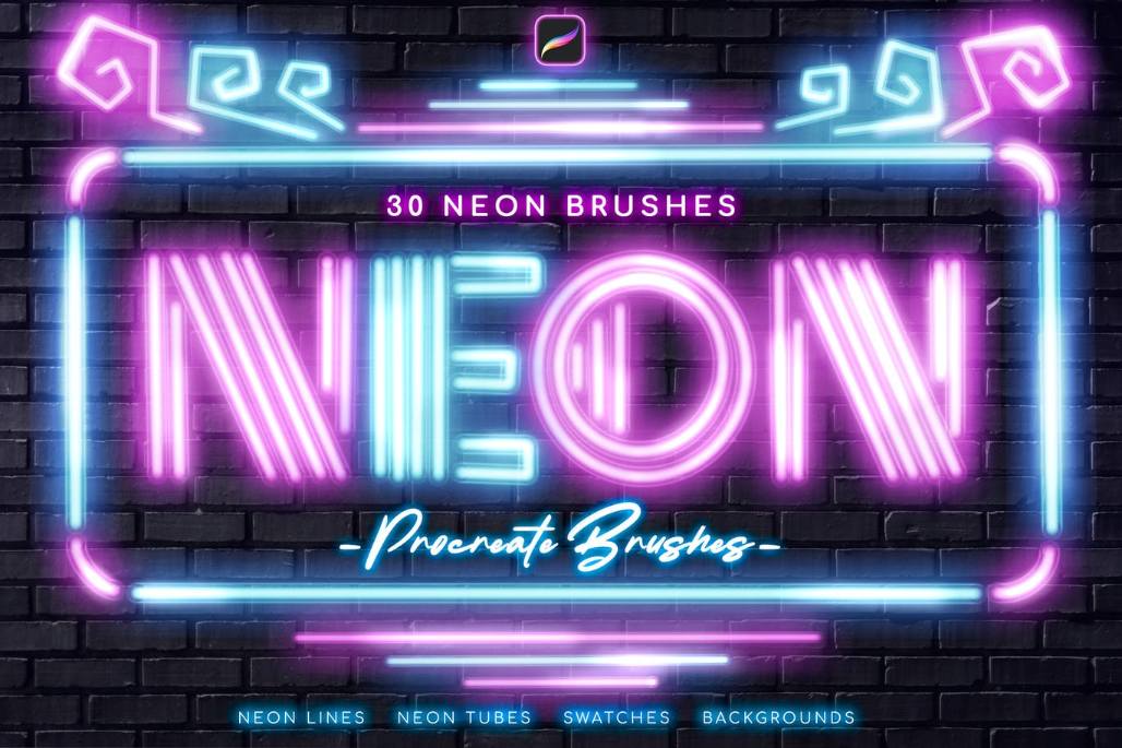 30 Unique Neon Light Brushes