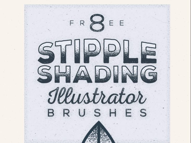 8 Stipple Shading Brushes Set