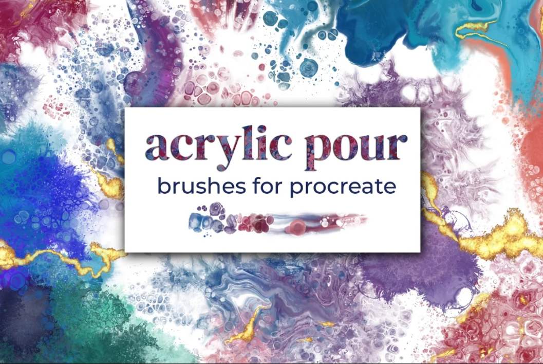Acrylic Pour Brushes for Procreate