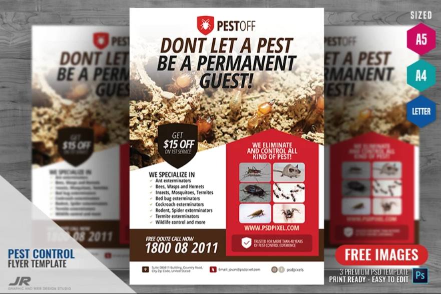 Ai and PSD Pest Control Poster Template