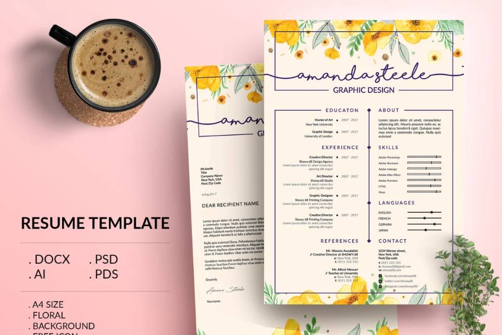 Ai and PSD Resume Template