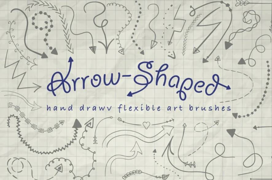 Arrow shaped Illustration Art Brushes
