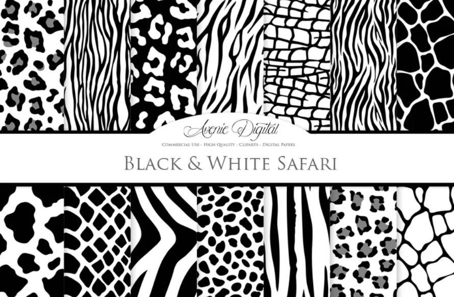 Black and White Animal Prints