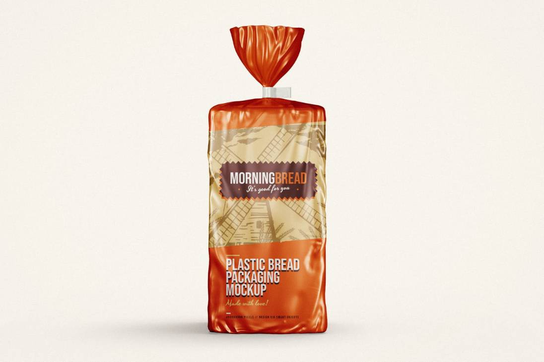 Bread Loaf Wrapping Mockup PSD