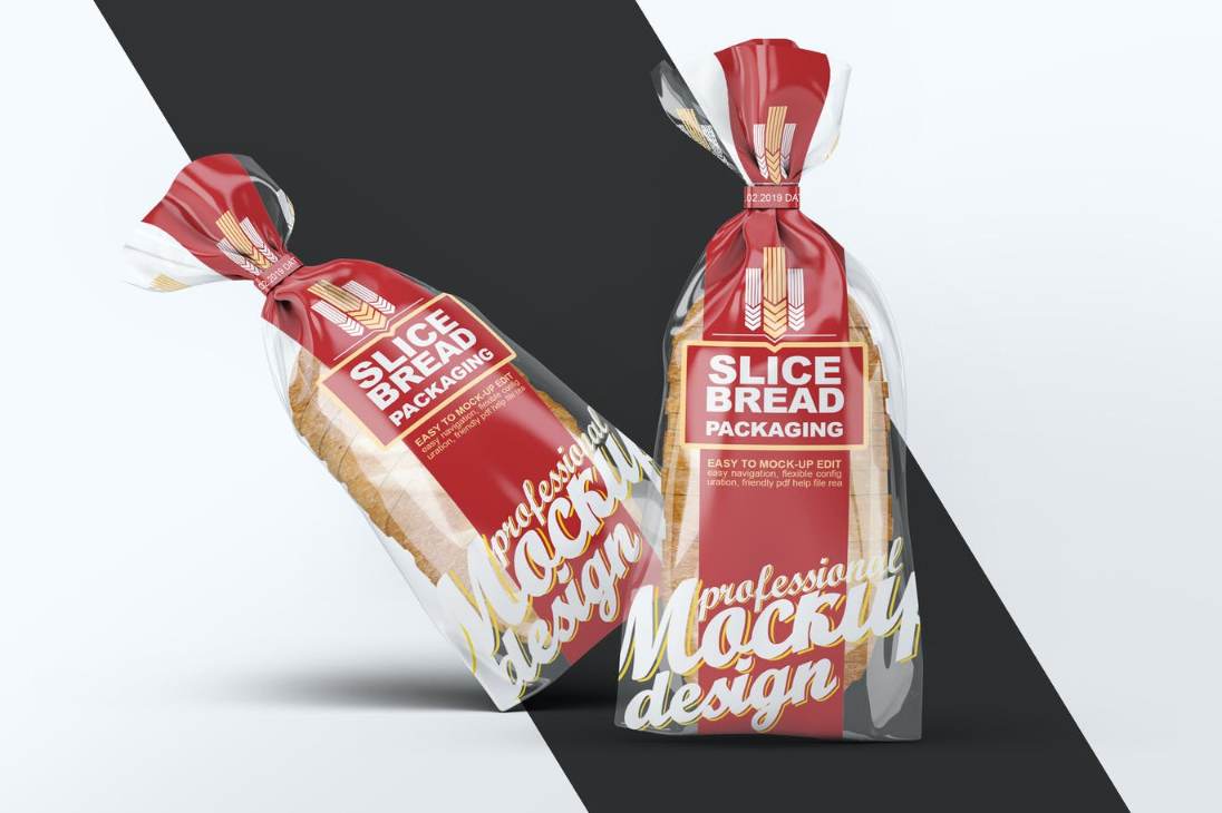 Bread Slices Packaging Mockup