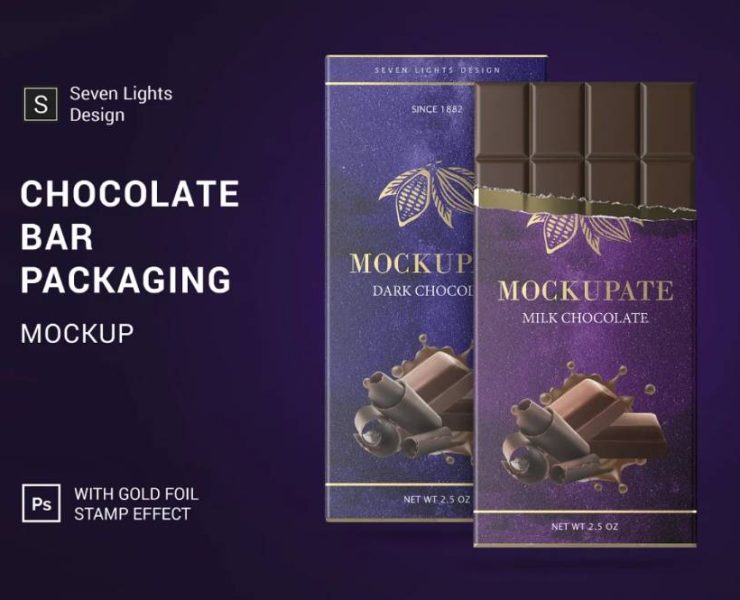 15+ Chocolate Bar Mockup PSD Presentation Download
