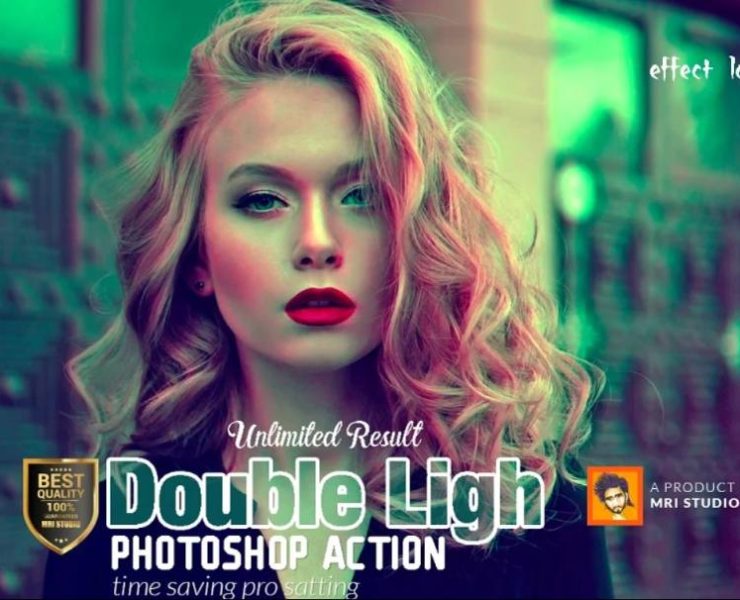 15+ Double Light Photoshop Action Effects Download