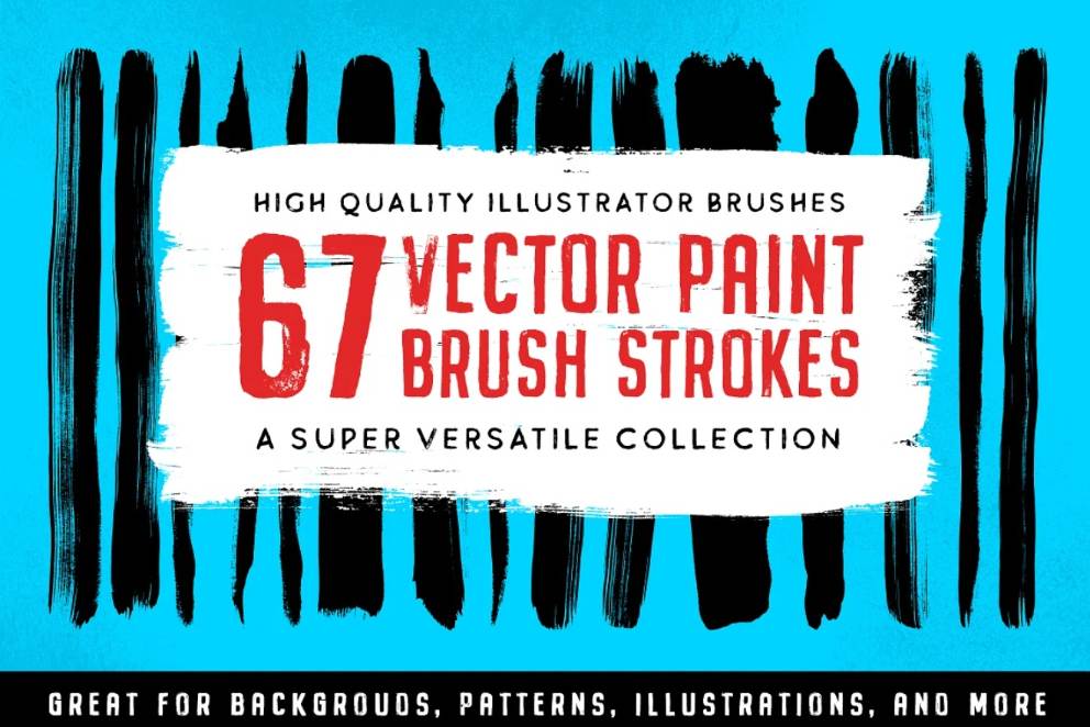 Creative Paint Stroke Brush Designs Set